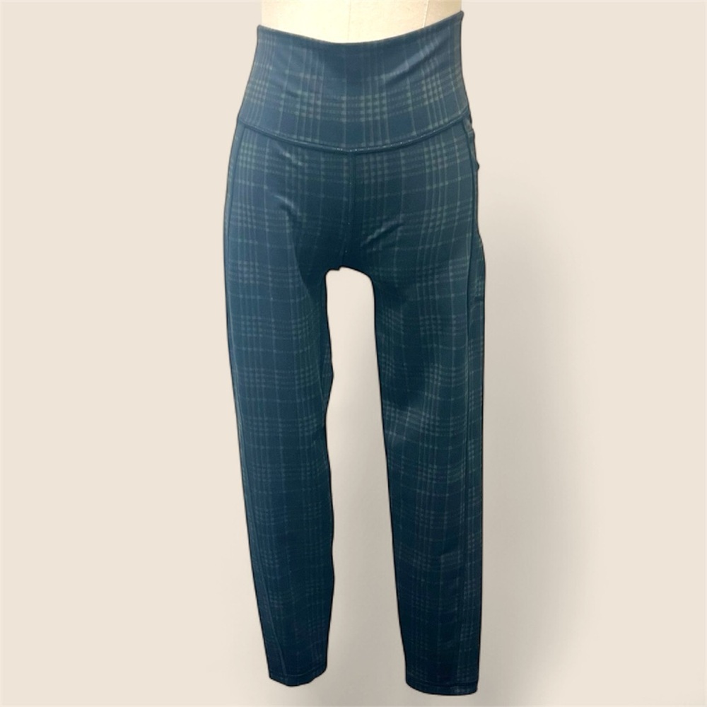 Sweaty Betty Gray Plaid Super Sculpt Leggings